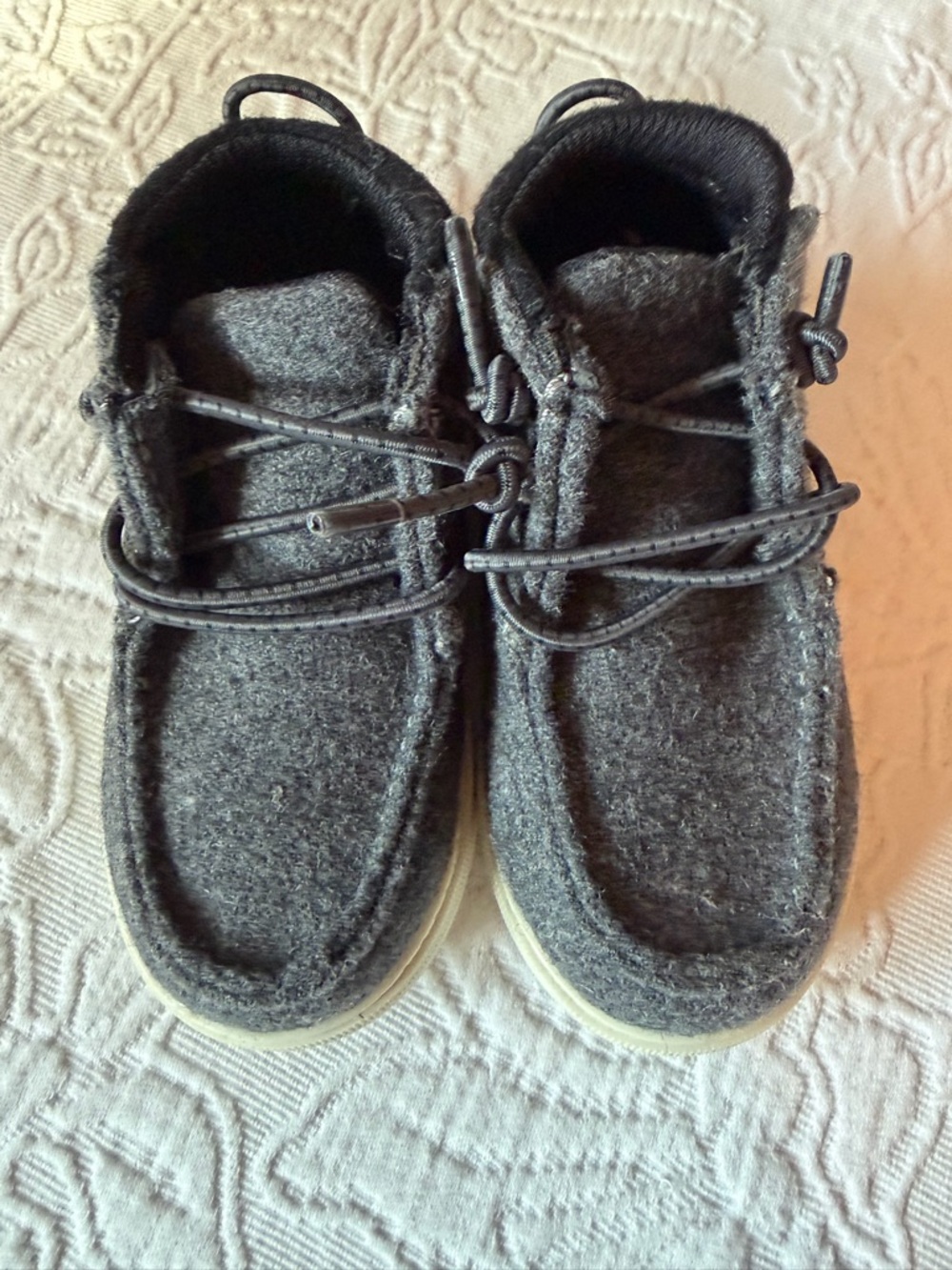 Max & Jake size 6 Gray Wool Moccasin-Style boots toddler